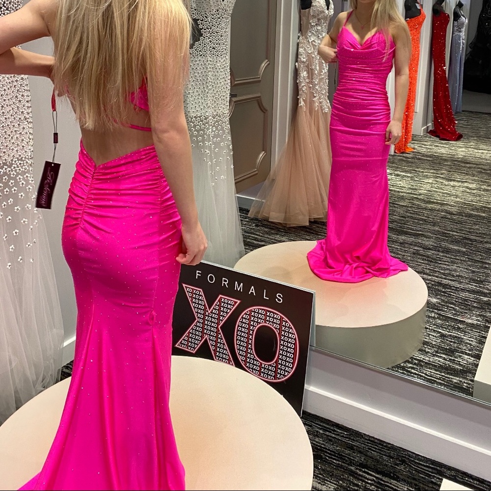 XO Formals Hot Pink Prom Dress
